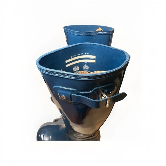 Hunter Boots Original Gloss Tall 6M Turquoise Teal - Picture 5 of 6